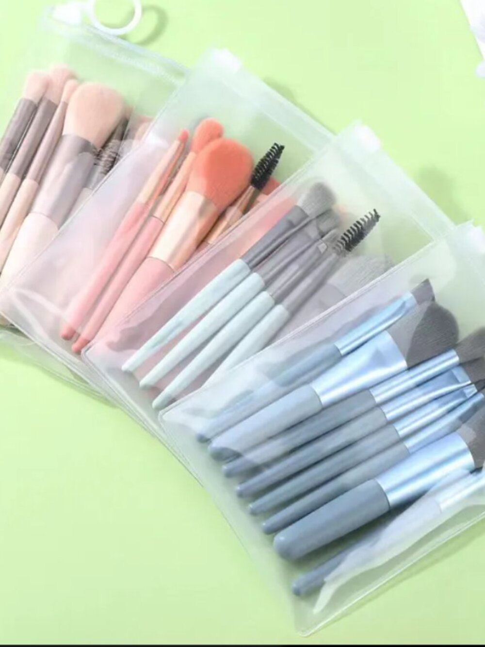 Morphe 8Pc Makeup Brush Set With Travel Case Face& Eye Brushes Soft Synthetic